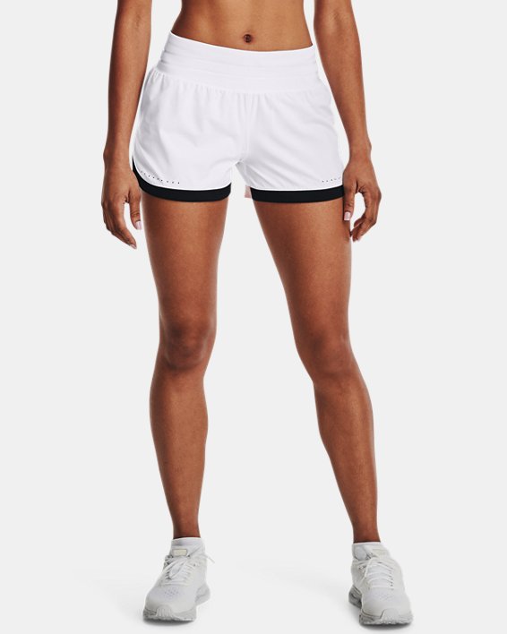 Women's UA PaceHER Shorts, White, pdpMainDesktop image number 0